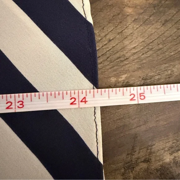 Lauren Ralph Lauren 100% Silk Chevron Slip Skirt Womens 12 Quiet Luxury Minimal - Picture 6 of 7